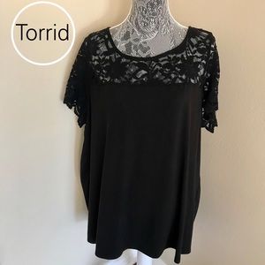 Torrid Black Lace Top
